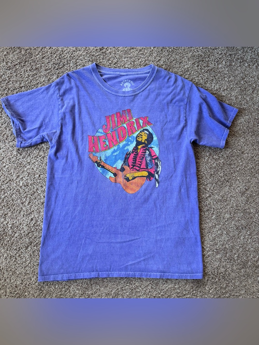 Jimi Hendrix Graphic T Shirt Men’s Large Purple Rock Band Tee